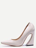 Shein Apricot Pointed Toe Chunky Pumps