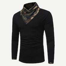 Shein Men Zip Front Camo Print Tee