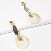Shein Bar & Open Round Drop Earrings