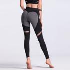 Shein Sheer Mesh Panel Colorblock Legging