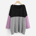 Shein Plus Color Block Longline Jumper