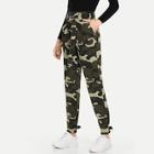 Shein Knot Belted Camouflage Pants