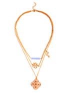 Shein Gold Layered Four Leaf Clover Pendant Necklace