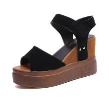 Shein Peep Toe Wedge Sandals