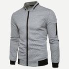 Shein Men Zipper Detail Stand Neck Sweatshirt
