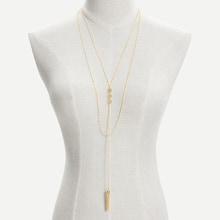 Shein Tassel Pendant Double Layered Chain Necklace