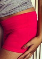 Rosewe Racerback Red Top And Letter Print Shorts