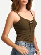 Shein Lace Up Tight Cami Top