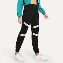 Shein Lettering Tape Detail Sweatpants