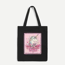 Shein Sequin Unicorn Pattern Tote Bag