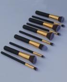 Shein Gold Pro Foundation Blush Blending Eye Shadow Makeup Brush Set Cosmetics Tool