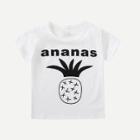 Shein Boys Letter And Pineapple Print Tee