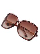 Shein Oversized Leopard Cutout Frame Sunglasses