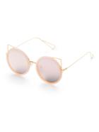Shein Pink Delicate Round Design Sunglasses