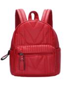 Shein Red Zipper Pu Backpacks