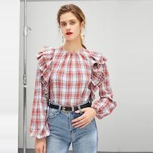 Shein Lantern Sleeve Layered Ruffle Top
