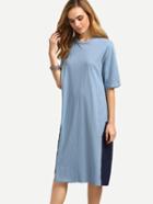 Shein Contrast Loose-fit Jersey Dress