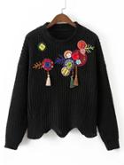 Shein Tassel Embellished Scalloped Hem Jumper