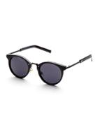 Shein Black Frame Metal Arm Vintage Sunglasses