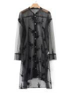 Shein High Low Hem Mesh Shirt Dress