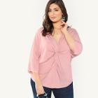 Shein Plus Twist Front T-shirt