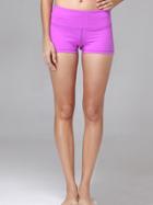 Shein Purple Elastic Sports Shorts