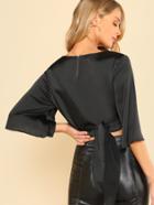 Shein Cross Belted Crop Top