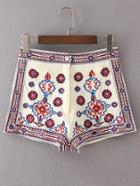 Shein Sequin Detail Embroidery Shorts