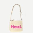 Shein Girls Letter Patch Straw Bag