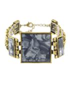 Shein Black Stone Chunky Bracelet