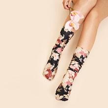 Shein Floral Print Socks 1pair