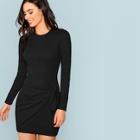 Shein Knotted Front Fitted Dress