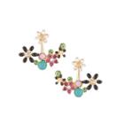 Shein Rhinestone Flower Swing Earrings