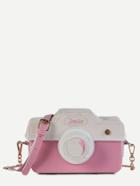 Shein Mini Pink Faux Leather Camera Bag With Chain