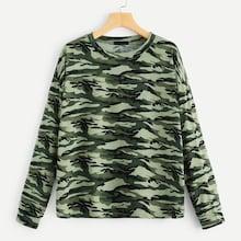 Shein Slim Fitted Camo Print Tee