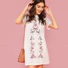 Shein Flower Embroidery Circle Pattern Dress