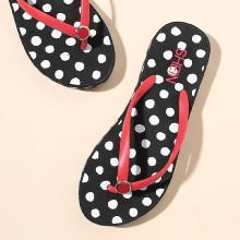 Shein Dot Pattern Toe Post Flip Flops
