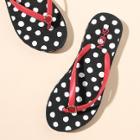 Shein Dot Pattern Toe Post Flip Flops