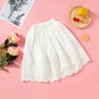 Shein Girls Eyelet Embroidery Detail Skirt