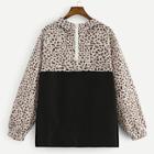 Shein Plus Cut-and-sew Leopard Print Jacket