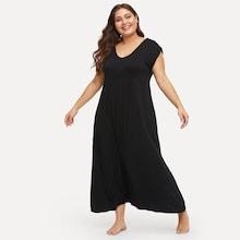 Shein Plus Solid High Waist Night Dress