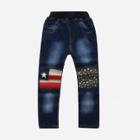 Shein Boys Contrast American Flag Jeans