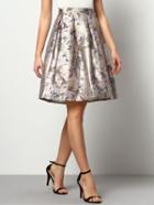 Shein Multicolor Florals Flare Skirt With Elastic Waist
