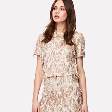 Shein Sequin Tassel Design Tee