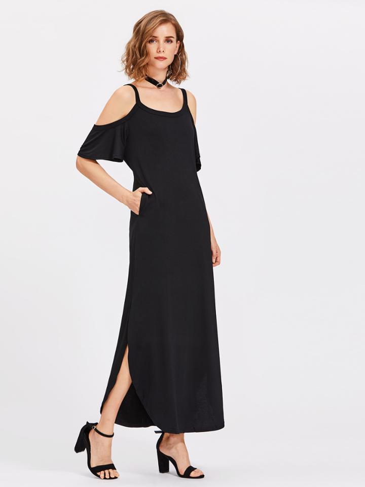 Shein Slit Side Curved Hem Dress
