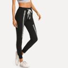 Shein Striped Drawstring Waist Pant