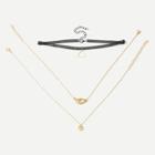 Shein Triangle & Handcuffs Choker Set 3pcs