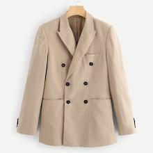 Shein Men Double Breasted Notched Blazer