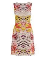 Shein Multicolor Round Neck Sleeveless Floral Print Dress