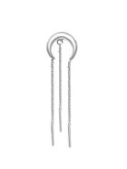 Shein Silver Plated Moon Design Chain Tassel Single Earring